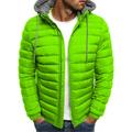 Hooded Down Thermal Jacket with Detachable Hat, Winter Warm Hoodie Outwear Light Quality Packable Zipper Top Coat