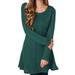 VEAREAR Dress Polyester A-line Dress Long Sleeve Twist Knitted Green,Dress for women,Maxi,Boho,Midi