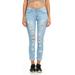 Cover Girl Denim Ripped Jeans for Women Juniors Distressed Slim Fit Skinny Jeans Size 19\20 Electric Blue