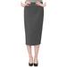 Women's Below The Knee Stretch Denim Pencil Skirt