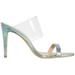 Vince Camuto Ashta Holographic Clear Wrapped Stiletto Mule High Heeled Sandal (8, MULTI)