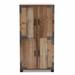 Steelside™ Windsor Modern & Contemporary Farmhouse Rustic Finished Wood 4-Door Shoe Cabinet Manufactured Wood in Brown | Wayfair