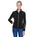 Ladies' Pursuit Three-Layer Light Bonded Hybrid Soft Shell Jacket with Laser Perforation - BLACK - XS