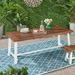 17 Stories Outdoor Dining Table Wood/Metal in White/Brown | 30 H x 79 W x 36 D in | Wayfair 4EF0A0FDE0B7425EA04E3122887F63F1