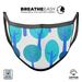 Bright Shades of Blue Cartoon Trees - Mouth Mask Unisex Anti-Dust Cotton Blend Reusable & Washable Face Mask - Adult or Child Size