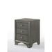 Red Barrel Studio® Leverda Solid Wood Nightstand Wood/Upholstered in Gray | 26 H x 17 W x 19 D in | Wayfair 96C0507D2CD849B0B09FC001A5B5F245