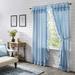 Gracie Oaks Anaeli Ruffled 100% Cotton Gingham Room Darkening Rod Pocket Curtain Panels Metal in Green/Blue | 84 H in | Wayfair