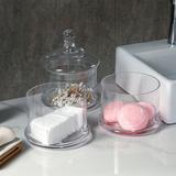 Red Barrel Studio® 3 Piece Bathroom Storage Container Glass | 16 H x 6.75 W x 6.75 D in | Wayfair 869C77E04D50434D9B35C23096D2B689