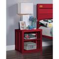 Mason & Marbles Ezio Nightstand w/ Usb Metal in Red | 20 H x 20 W x 17 D in | Wayfair 28DD5362978A4A458B6E3817CEB6B1B0