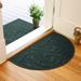 Matterly WaterHog Boxwood 24 in. x 39 in. Half Round Indoor Outdoor Door Mat Synthetics in Green/Black | Wayfair 20563592439