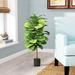 Sand & Stable™ Artificial Fiddle Leaf Fig Tree in Pot Plastic | 38 H x 24 W x 16 D in | Wayfair 2F468BC24F2A49959DAE22B56C6812B6