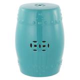 Charlton Home® Gagnon Ceramic Garden Stool Ceramic in Blue | 18 H x 13 W x 13 D in | Wayfair BAF11F95B29F4CC09F928B398F04DAFD