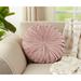 Rosdorf Park Madison Pintucked Throw Pillow Cover & Insert Polyester/Polyfill blend in Pink | 14 H x 14 W x 3 D in | Wayfair