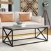 Trent Austin Design® Chesnut Coffee Table Wood/Metal in Gray | 17 H x 44 W x 22 D in | Wayfair ECB719A4DE9C4EE8AEBFEEBC4DDA27D0