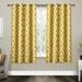 Andover Mills™ Andish Geometric Room Darkening Thermal Grommet Curtain Panels, Polyester in White | 63 H in | Wayfair