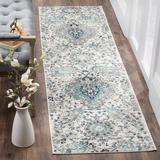 Blue/Gray 27 x 0.37 in Area Rug - Mistana™ Christa Damask Cream/Light Gray Rug | 27 W x 0.37 D in | Wayfair 53A863027B2147FBB5D4E81F07A13508