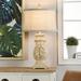 Jackson Heights 31" Table Lamp Resin in White Laurel Foundry Modern Farmhouse® | 31 H x 17 W x 11 D in | Wayfair CCE6D7EC01AB48D3B194BC9F6F07EE49