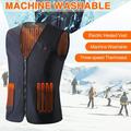 Electric USB Winter Heated Warm Slim Vest Men Women Heating Coat Jacket Clothing With 10000 Power Bank, For Outdoor Motor Fishing Hiking Hunting Camping, Fits Men and Women