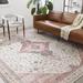 Blue/Pink 72 x 0.13 in Area Rug - Bungalow Rose Gelo Oriental Ivory/Berry/Dark Gray Area Rug Polyester | 72 W x 0.13 D in | Wayfair