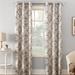 Bungalow Rose Mcwethy Floral Watercolor Room Darkening Grommet Curtain Panel Metal in White/Brown | 63 H in | Wayfair