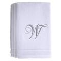 Creative Scents Monogrammed 4 Piece 100% Cotton Fingertip Towel Set 100% Cotton in Gray/Blue | Wayfair 8332-W