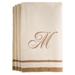 Creative Scents Monogrammed 4 Piece 100% Cotton Fingertip Towel Set 100% Cotton in Gray/White | Wayfair 8331-M