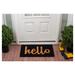 Winston Porter Carlaysia Hello Non-Slip Outdoor Door Mat Coir | Rectangle 1'5" x 2'5" | Wayfair 726340916BC341E4B49EA1919D653206