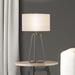 AllModern Gio 25.5" Table Lamp Linen/Metal in Gray | 25.5 H x 14 W x 14 D in | Wayfair 588A4909B2D1466286F4BF81664C64A1