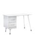 George Oliver Beckley Mid Century Writing Desk Wood in White | 30 H x 46 W x 24 D in | Wayfair 1BAE803DE31448828046F694982F70CF