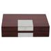 Wrought Studio™ Hulbert Jewelry Box Wood/Fabric in Brown | 2.5 H x 9.75 W x 6.25 D in | Wayfair VKGL1506 25899862