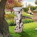 Fleur De Lis Living Tyrone Three Cherubs Birdbath Resin in Gray | 33.5 H x 14 W x 11 D in | Wayfair A67A0288DE8845579B14DD2ABBE5F69E