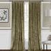 Mercer41 Vickers Harper Criss-Cross Solid Semi-Sheer Tab Top Single Curtain Panel Polyester in Green/Blue | 63 H in | Wayfair