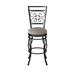 Astoria Grand Sero Swivel Bar & Counter Stool Upholstered/Metal in Black/Brown/Gray | 40.5 H x 16.25 W x 20 D in | Wayfair DBHC4017 26744166