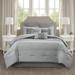 Charlton Home® Sayers Embroidered 8 Piece Comforter Set Polyester/Polyfill/Microfiber in Gray | Cal. King Comforter + 7 Additional Pieces | Wayfair