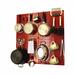 Prep & Savour Wall Mounted Pot Rack Steel in Red/White | 32 H x 32 W x 7 D in | Wayfair 93DD7898791749FA9A8A688ED9C2101F