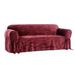 Ebern Designs Box Cushion Sofa Slipcover in Red/Pink/White | 0 H x 36 D in | Wayfair 5C9EBFE285CE474EAEF8DD354243C842