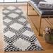 Black/White 26 x 0.47 in Area Rug - Steelside™ Burch Geometric Ivory/Black Area Rug Polypropylene | 26 W x 0.47 D in | Wayfair