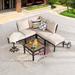 Lark Manor™ Torpoint 6-Piece Outdoor Metal Conversation Set Metal in Black | Wayfair 2F5932EBBDD8499FA5AE7F8207D5A642