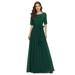 Ever-Pretty Womens Elegant Formal Wedding Guest Dress with Sleeve 76242 Dark Green US12