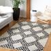 Black/White 96 x 0.47 in Area Rug - Steelside™ Burch Geometric Ivory/Black Area Rug Polypropylene | 96 W x 0.47 D in | Wayfair