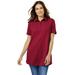 Woman Within Women's Plus Size Perfect Short-Sleeve Polo Shirt