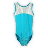 Gymnastics Leotard for Girls - Princess/Iceberg Velvet - Leap Gear by Pelle - 4 Child Small