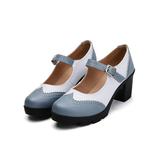 Woobling Cute Lolita Round Toe Women Cosplay Maid Shoes School Mary Janes Shoes Flats