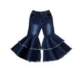 Listenwind Toddler Kid Baby Girl Tassel Jeans Bell-Bottoms Flare Pants Denim Wide Leg Trousers