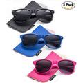 Newbee Fashion-Vintage Style Sunglasses with Pouch Men Women Classic 80's Retro Vintage Design UV Protection