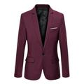 HIRIGIN Stylish Men Casual Slim Fit Formal One Button Suit Blazer Coat Jacket Tops Long Sleeve Single Button Blazers Plus Size