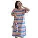 Women Summer Casual Loose Slip Dresses Beach Night Skirt Plus Size with Bag