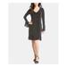 KAREN KANE Womens Black Long Sleeve V Neck Above The Knee Cocktail Dress Size: L