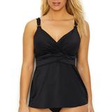 Miraclesuit Womens Solid Underwire Plunge Tankini Top D-DDD Cups Style-6518614 Swimsuit