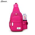 Spencer Nylon Chest Shoulder Messenger Bag Waterproof Unbalance Crossbody Sling Backpack for Men Women for Travel Hiking (7.1"*2.75"*13.5",Pink)